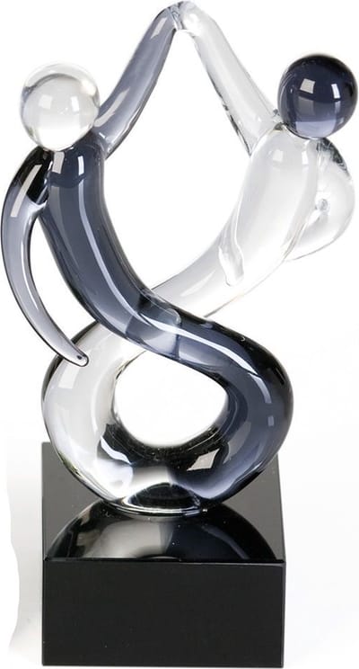 Glassculptuur Knuffel happiness