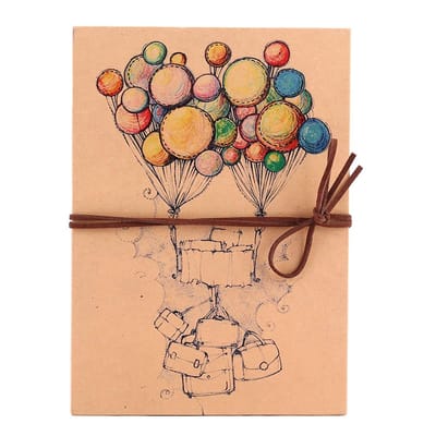 Dailygoods- Fotoalbum 34 pagina's - Opvouwbaar - Vintage DIY Scrapbook - Ballonhoes - Creatief Plakboek - Perfect voor Verjaardag en Reizen