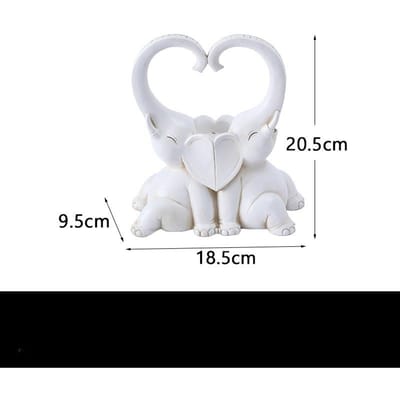 Europese Stijl Gloeiend Koppel Icoon Kaarsenhouder Ornament Hars Ambacht Creatief Ontwerp Huis Woonkamer Eetkamer Schattige Dieren 18.5*9.5*20.5cm
