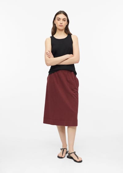 s.Oliver - female - Jersey midirok met elastische tailleband en vlamgarenstructuur