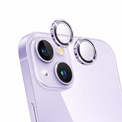 Force Case, Lens Protector geschikt voor iPhone 14 / 14 Plus - Ultra-Resistant, Paars