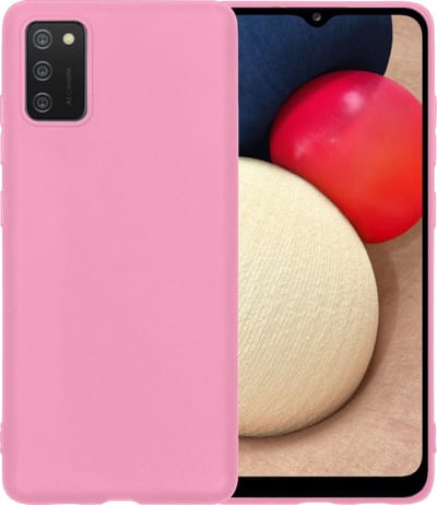 Hoesje - Geschikt voor Samsung Galaxy A02s - Sterk & Shockproof - Hoes Cover - Siliconen Case - Telefoonhoesjes - Roze