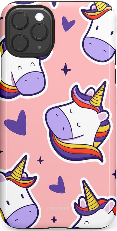 Casetastic Hoesje Geschikt voor Apple iPhone 11 Pro Max - Stijlvolle Beschermende Duo-layer Case - Unicornhart