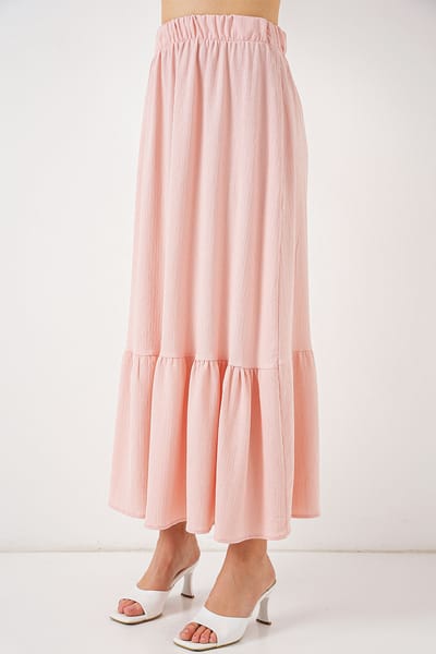 Textuur Maxi Breimint met Elastische Taille