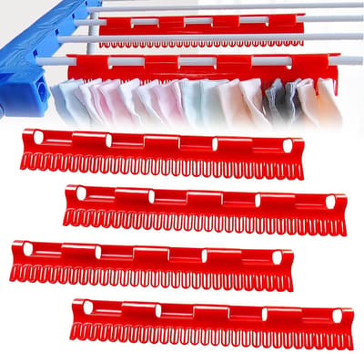 Dailygoods- Droogrek Winddicht - 4 Stuks - Kunststof Hangers - Compact Formaat - Voor Sokken/Ondergoed - Optimale Luchtcirculatie - Wasrek