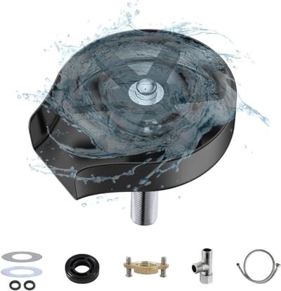 Automatische glazen spoeler - Keuken accessoire - Snel glazen reinigen - JetFlow360 technologie - 22x18x9 cm - Zwart