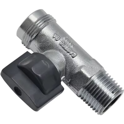 Sanivesk Kogelkraan Gas Recht M24 X 1/2" M Chroom Vlinder