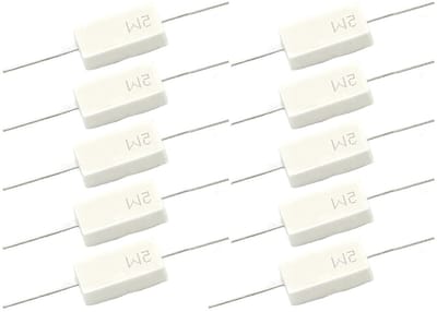 Keramische Weerstanden - Draadgewonden Componenten - Elektronische Circuits - Hoge Belastbaarheid - 5W 4.7 Ohm - Wit