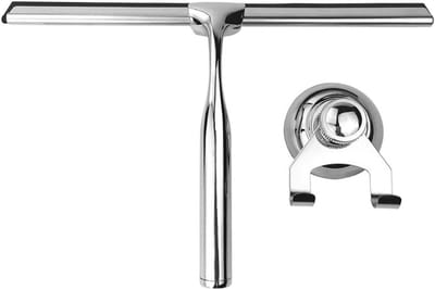 Raamwisser Set - Glasreiniger Wisser - Streeploos Reinigen - Flexibel Siliconen - 24.5 cm - Zilver