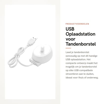 Dailygoods - USB Oplaadstation voor Tandenborstel