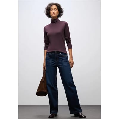 Basic shirt met coltrui