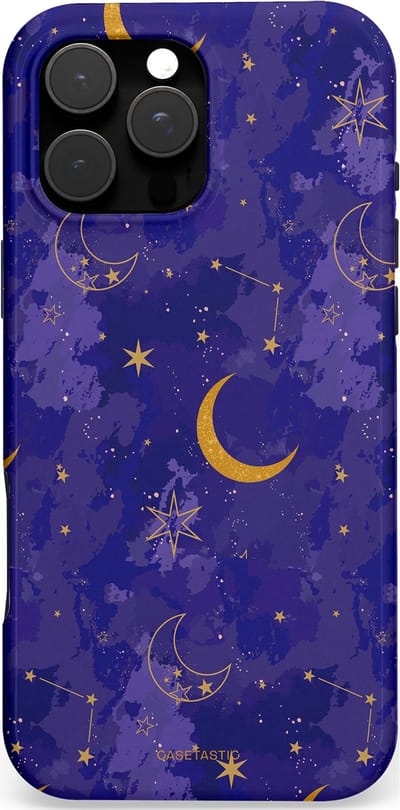 Casetastic Hoesje Geschikt voor Apple iPhone 16 Pro Max Magsafe - Stijlvolle Beschermende Duo-layer Case - Sterrennacht