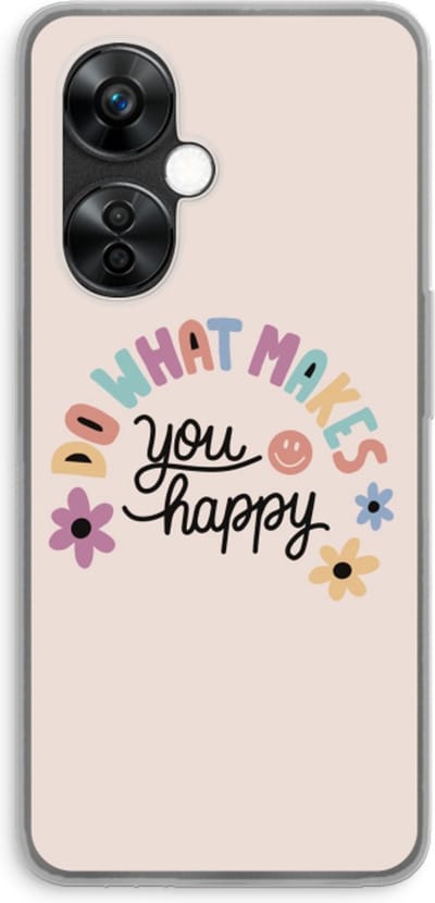 Case Company® - Hoesje geschikt voor OnePlus Nord CE 3 Lite hoesje - Happy days - Soft Cover Telefoonhoesje - Bescherming aan alle Kanten en Schermrand