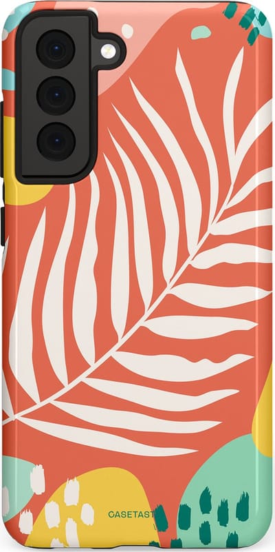 Casetastic Hoesje Geschikt voor Samsung S21 FE - Stijlvolle Beschermende Duo-layer Case - Zomeravond