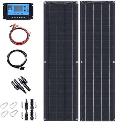 Flexibel Zonnepaneel - Draagbaar Paneel - Energie Opwekken - Hoge Efficiëntie - 200 Watt - Zwart