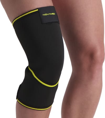 Novamed Kniebrace met Gesloten Patella - Kniebandage Ondersteuning - Kniesteun - Knie Compressie Sleeve - Zwart - S