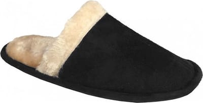 ATTREZZO® Sloffen met warme voering - laag model - Zwart - Maat 37 - pantoffels - Altijd warme voeten!