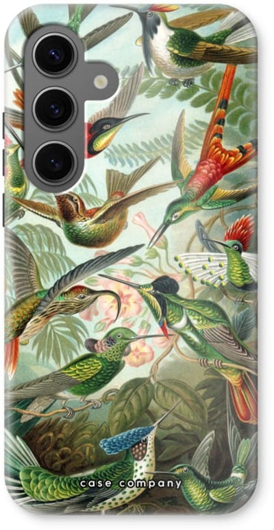 Case Company® - Hoesje geschikt voor Samsung Galaxy S24 hoesje - Haeckel Trochilidae - Tough Case - Maximale Bescherming alle Kanten en Schermrand