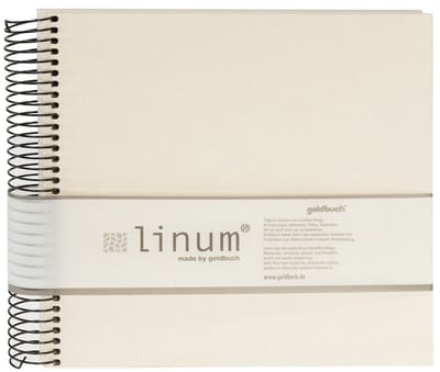 Goldbuch - Spiraal fotoalbum Linum – Beige/Wit – 20x20 cm