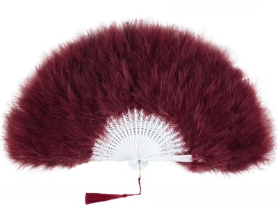 Handventilator met Maraboeveren - Vouwbaar en elegant - Perfect voor feestelijke gelegenheden - ShopVlot