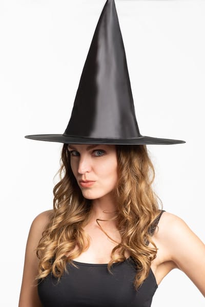 Partychimp Voordeelverpakking 6 pack Heksenhoed voor bij Halloween Kostuum Dames Carnavalskleding Verkleedkleding Volwassenen - Polyester - Zwart – One-size – 6 pack