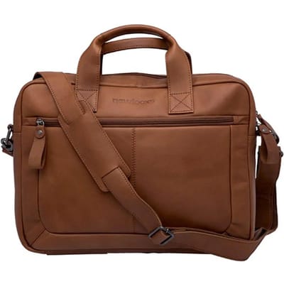 Laptoptas New Looxs Luko 7.5L - 42 x 6 x 30 cm - gemaakt van luxe leder - cognac