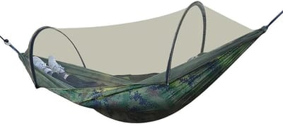 Kampeerhangmat met klamboe - Reishangmat schommelbed - Outdoor ontspanning - Lichtgewicht draagbaar ontwerp - 260 x 140 cm - D