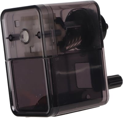 Schets Potloodslijper - Houtskool Puntenslijper - Tekenen en Schetsen - Handslinger Mechanisme - 6-8 mm - Transparant Zwart