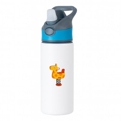 Hacebo® - Wipwap waterfles met rietje blauw - Kind - Kinderen - Speeltuin - speelgoed - dieren - water fles - 650ML