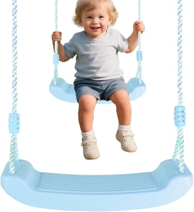 Schommelstoel Kinderen - Hangstoel Peuter - Buiten Spelen - Ademend Anti-Drop Ontwerp - 10 x 19 x 10 cm - Blauw