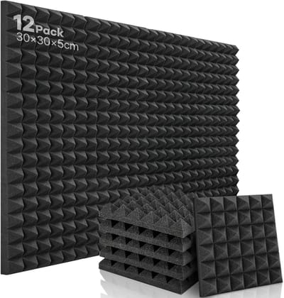 Lexium Geluidsdempende panelen - Akoestische Schuimmatten - Geluid Absorber - Echoreductie - voor Opnamestudio's en Thuisstudio's - Akoestisch Studioschuim - Geluidsdemping panelen - Wedge Tiles -