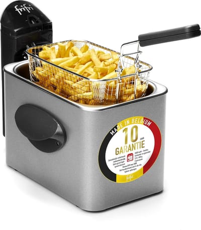 Friteuse - Frituurpan - Lekkere Snacks - Roestvrij Staal - 25 Liter - Zilver