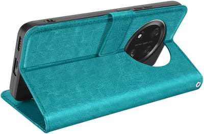 Mayaxess, Hoesje voor Honor Magic 7 Lite Wallet met sleutelkoord, Turquoise