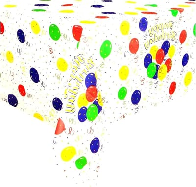 Kleurrijke Tafelkleed voor Verjaardagsfeest - 54 x 108 Inch, Waterdicht en Herbruikbaar, Perfect voor Rectangulaire Tafels