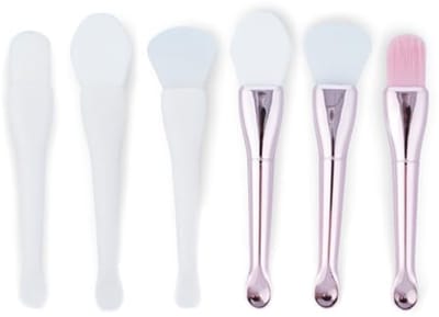 Set van 6 Siliconen Kwasten voor Gezichtsmasker, Perfect voor het Aanbrengen van Moddermaskers en Lichaamslotion, Ideaal voor Schoonheidsbehandelingen en Thuisgebruik