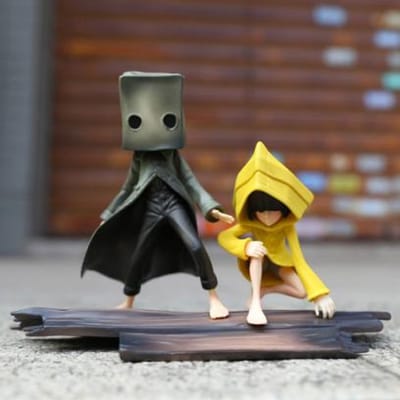 Little Nightmares II Six Mono Zeer Gedetailleerde Actiefiguren Geïnspireerd op Game Scène Figuur Speelgoed Cartoon Decoratie Jongen Verzamelaar Cadeau black