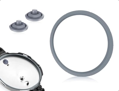 Set van 3 Siliconen Sealing Ringen van 22 cm voor Kookpotten, Geschikt voor Drukpannen en Kooktoestellen