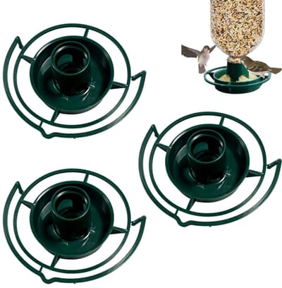 3 stuks-Vogelvoederhuisje van een frisdrankfles - Hangend vogelvoederhuisje - Doe-het-zelf vogelvoederhuisje van een plastic fles - Fles niet inbegrepen - Geschikt voor binnen en buiten - Tuin - Groen - 12,5 x 3,8 cm - Diameter opening: 3 cm