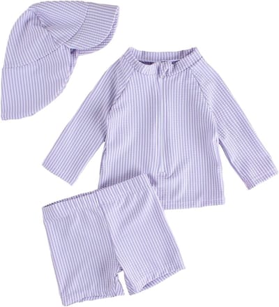 UV-beschermende Eendelige Zwempak voor Baby's en Peuters met Zonnehoed voor Zomerplezier