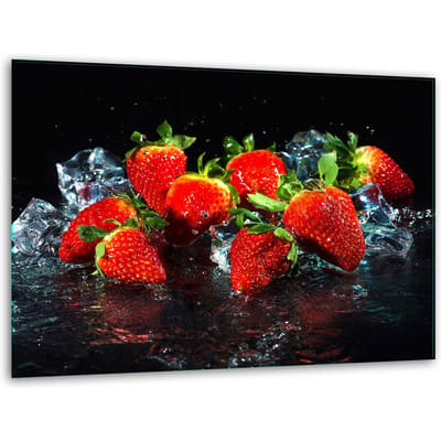 TMK ArtDeko Serie - Glazen Snijplank - 40x30cm - Ontworpen Met Fruit - Hittebestendig