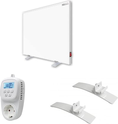 VH Verplaatsbaar infraroodpaneel - 60 x 90 cm - 580 watt - Ideaal voor bijverwarming - Inclusief plug-in thermostaat - Voorzien van Voetjes - Lichtgewicht paneel - Gericht verwarmen