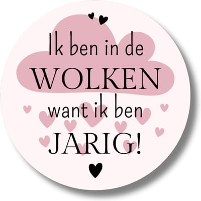 Roze Verjaardag Stickers Meisje | 20 Stuks | Etiketten | Traktatie | 40 mm Rond