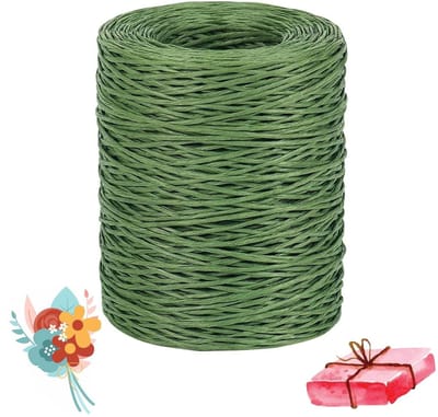 Papierdraad Knutselen - Binddraad Bloemendraad - Bloemstukken Maken - Waterdichte Papiercoating - 200 Meter Rol - Groen
