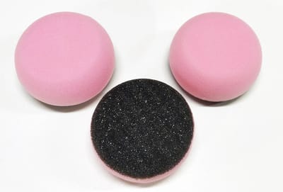 Rojafit Massagespons - Exclusief - Voordeelset 3 Stuks - Rond - Rose/Zwart - Afmeting: Ø 11.5 cm x 6 cm.