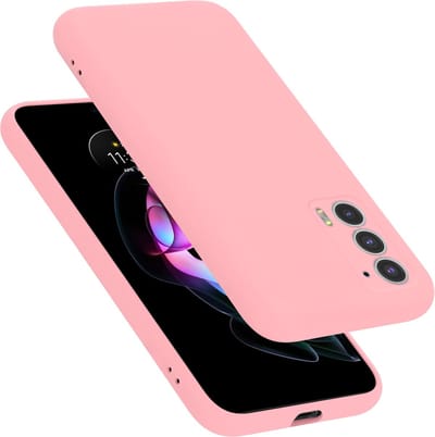 Cadorabo Hoesje geschikt voor Motorola EDGE 20 in LIQUID ROZE - Beschermhoes gemaakt van flexibel TPU silicone Case Cover