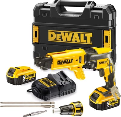 DeWALT DCF620P2K 18V Li-Ion accu gipsschroefmachine / bandschroefmachine set (2x 5.0Ah accu) in TSTAK - koolborstelloos - 25-57mm