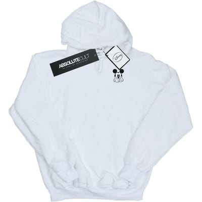 Disney Jongens Mickey Mouse Dont Speak Breast Print Hoodie (Wit)