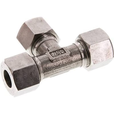 14S RVS T-stuk Snijring 630 Bar DIN 2353 - FL3T-C-ST-14-S