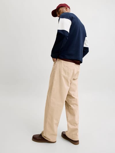 JACK & JONES Alex Original baggy fit - heren 5-pocket broek - beige (fields of rye)