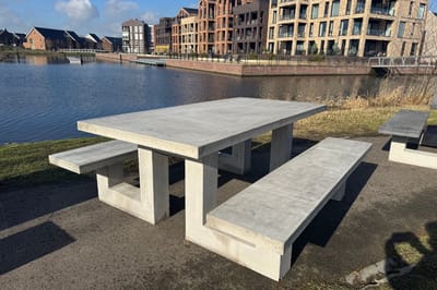 Rockwood® Betonnen Picknickset The Rock (Grijs) 2.00m
